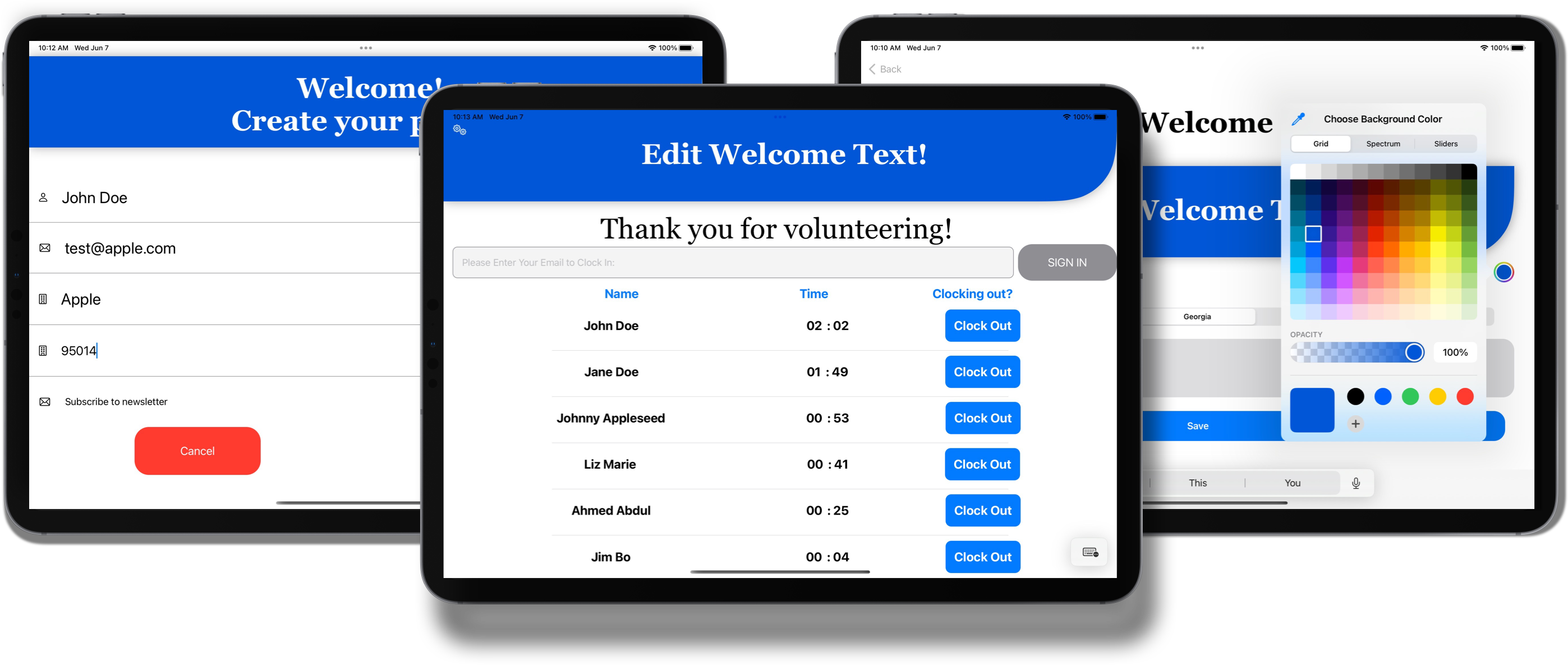 iPhone app for tracking volunteer hours